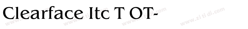 Clearface Itc T OT字体转换